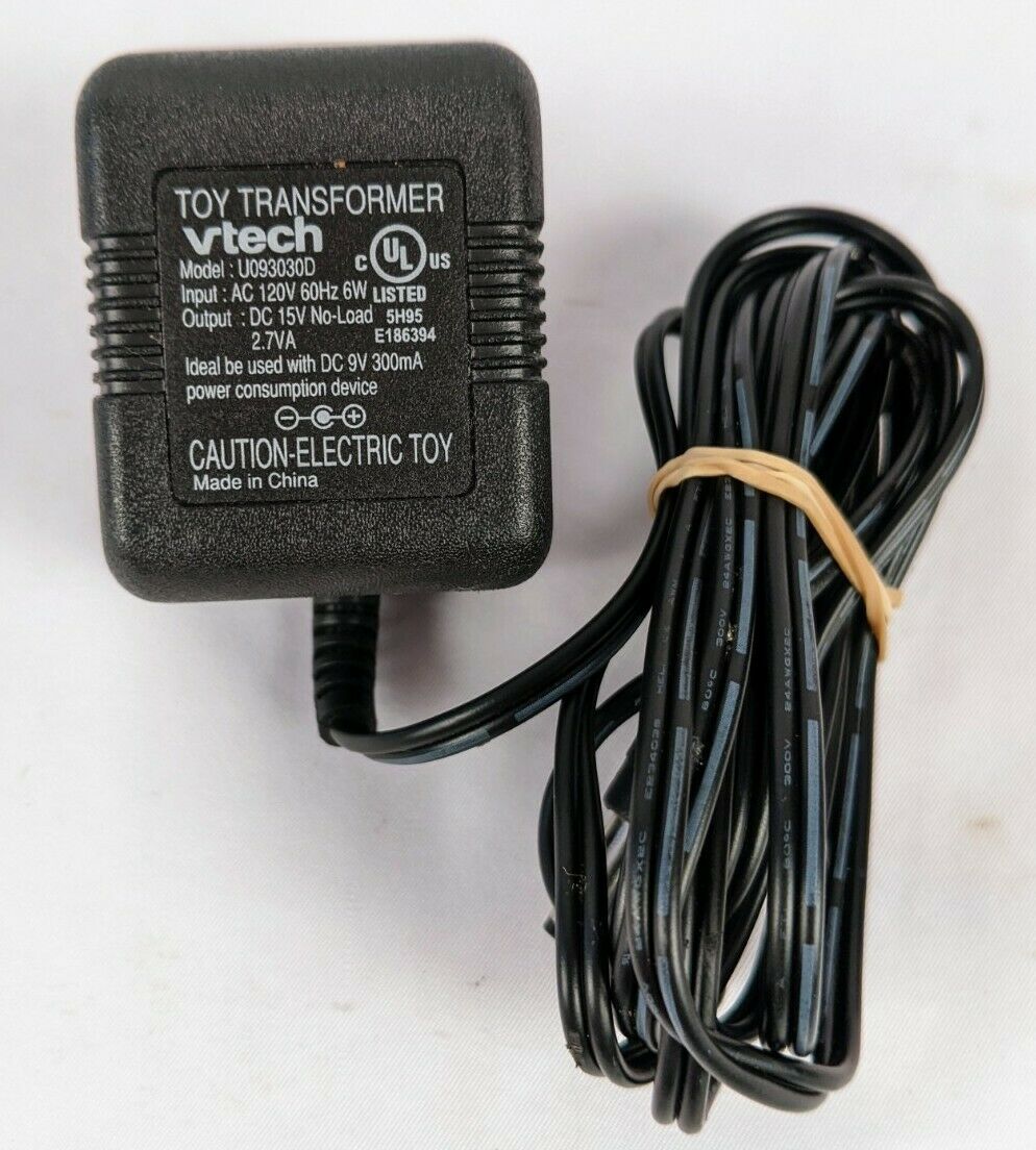 Toy Transformer Vtech AC Adapter Model U093030D Output 15V 2.7VA Brand: VTech Type: AC/AC Adapter Connection Split/D Toy Transformer Vtech AC Adapter Model U093030D Output 15V 2.7VA Brand: VTech Type: AC/AC Adapter Connection Split/D